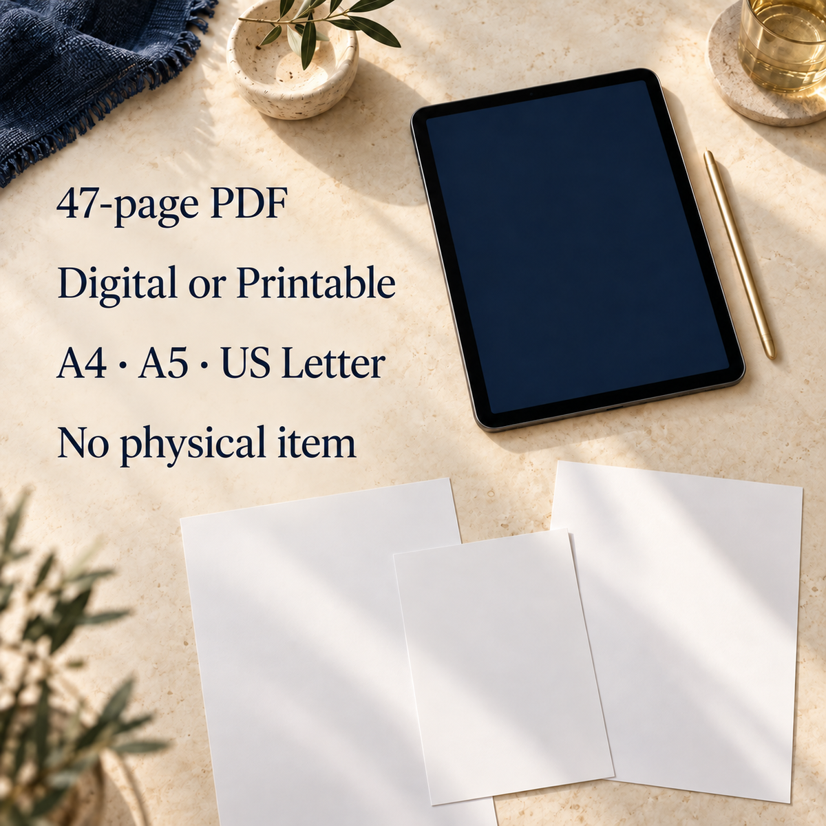 Edition details: choose Digital or Printable 47-page PDF in A4, A5 or US Letter; no physical item