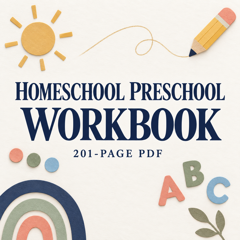 Homeschool Preschool Workbook | 201-Page PDF