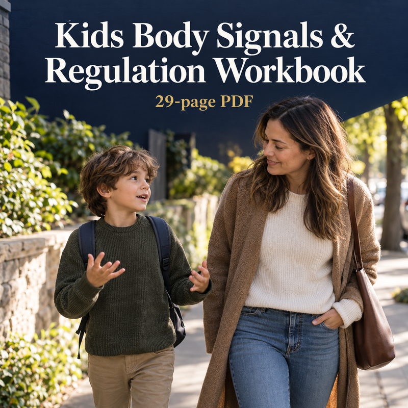 Kids Body Signals & Regulation Workbook | 29-Page PDF