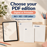 Kids Life Skills PDF editions: Digital or Printable; A4, A5 or US Letter; no physical item shipped