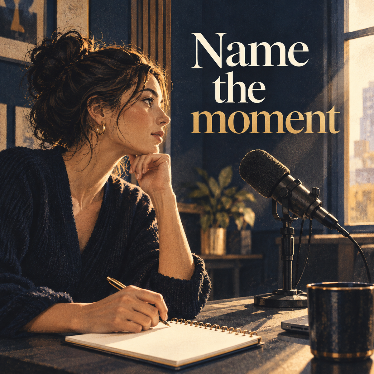 Illustration of pausing to name a stressful moment before speaking