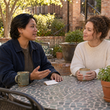 Illustrative respectful conversation where a boundary is heard and accepted; not an exact workbook exercise