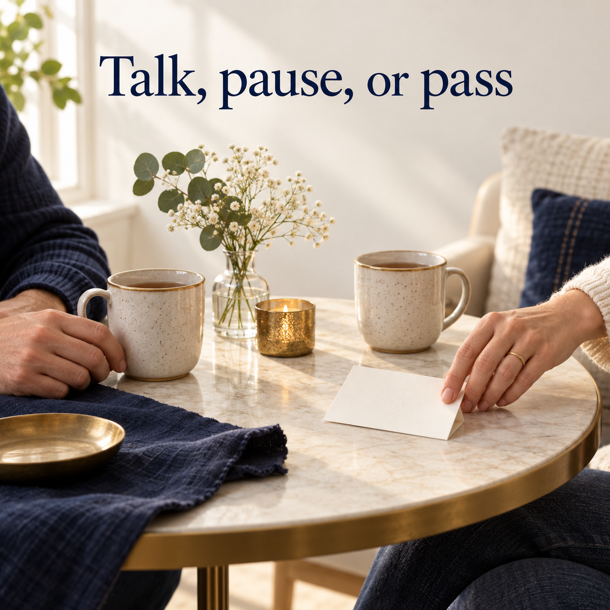 Talk, pause, or pass; illustrative voluntary conversation choice
