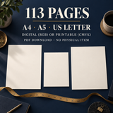 Edition details: 113-page PDF, A4 A5 and US Letter, Digital RGB or Printable CMYK, no physical item